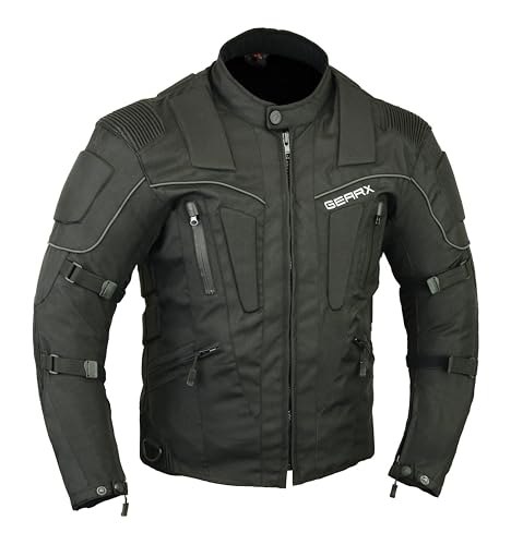 Storm Motorbike Motorcycle Protection Jacket Waterproof Breathable - Black, XL - size: X-Large